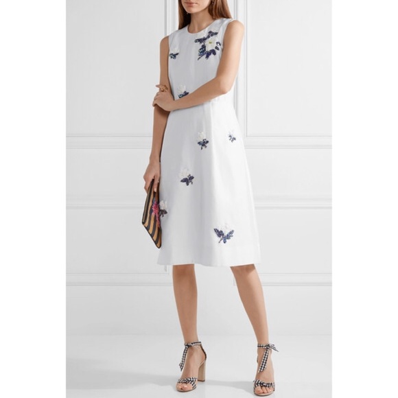 Draper James Dresses & Skirts - Draper James Embellished Silk Cotton Midi Dress 4